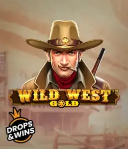  Meet the daring sheriff of "Wild West Gold," a popular slot game by Pragmatic Play. The visual features a confident sheriff with a golden star badge, framed by a sun-baked Old West town backdrop. The game's title is boldly featured in a stylized font, highlighting the theme of adventure and law enforcement in the wild frontier. 